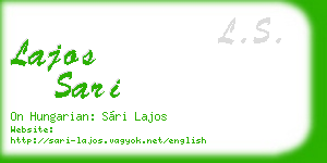 lajos sari business card